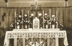 Le choeur de l'ancienne chapelle en bois